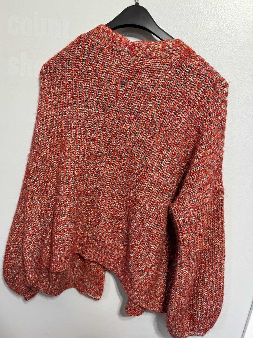 Universal Thread Marled Rust Orange Open-Front Cardigan - Picture 4 of 6